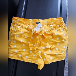 LOFT Yellow Polka Dot Women's Shorts
